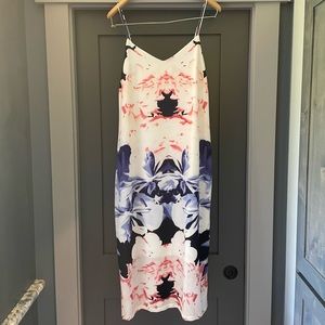 Y.A.S dress size large. White with floral print.
